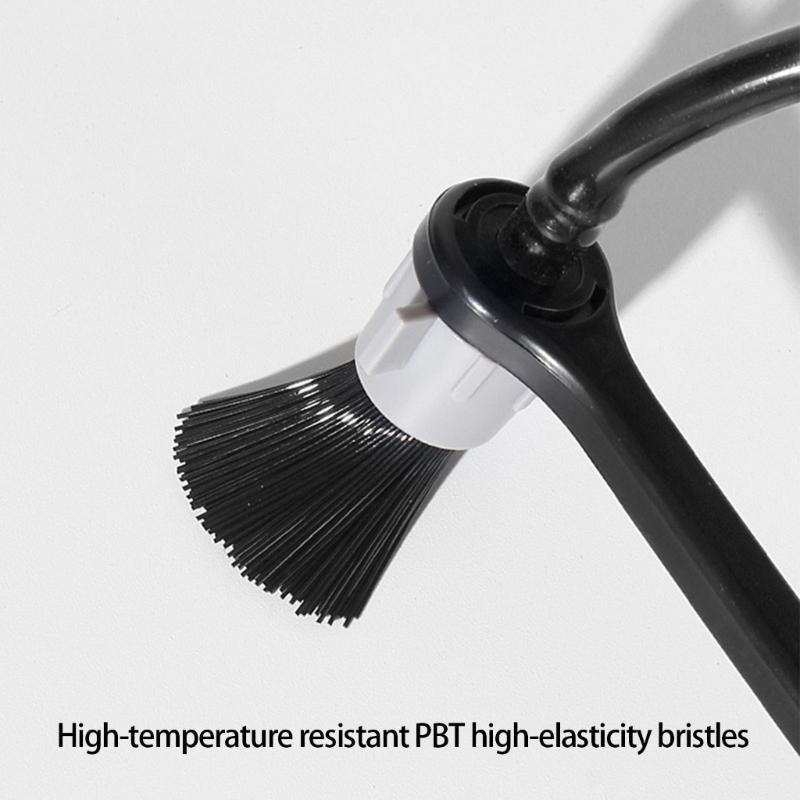 Ergonomic Cleaning Brush For Espresso Machine Heat Resistant Coffee Maker Cleaner Brew Head Stain Removal Tool