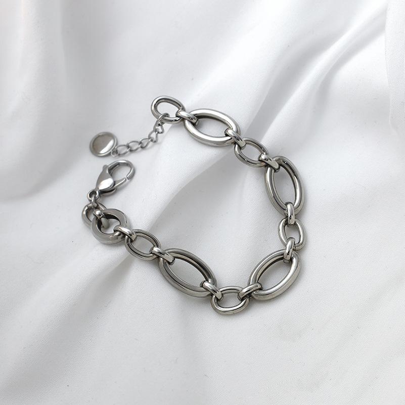 Diy Jewelry Accessories Stainless Steel Oval O-Chain 8-Character Chain Cross Chain Bracelet Necklace Titanium Steel Finished Chain