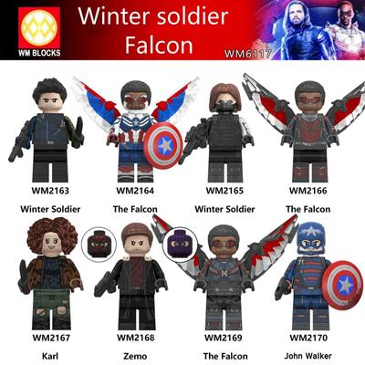 Minifigurky Winter Soldier Falcon Karl Baron Zemo Stavebnice Dětské hračky WM6117