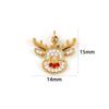 1 Pc 304 Stainless Steel & Cubic Zirconia Christmas Charms Glove Santa Claus Christmas Tree Pendants For Keychains Necklace DIY