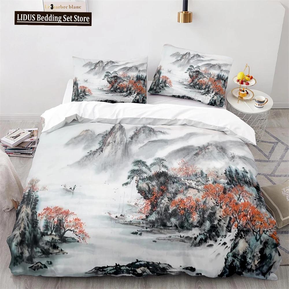 Comforter Oil Painting Pink Cherry Blossoms Tree Flowers Polyester Comforter King Queen Full Size For Girls Boys Kid