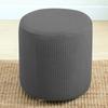 Round Footstool Cover Elastic Plaid Polyester Ottoman Slipcover Living Room Chair Seat Cushion Protector