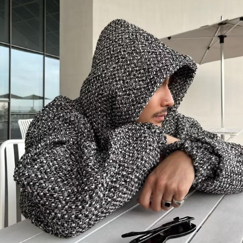 Men's Cross-Border Hooded Sweatshirt - Casual American Style, Loose Fit, Trendy Brand for Autumn & Winter