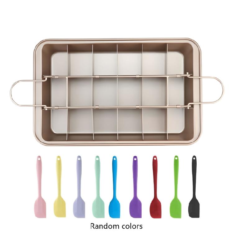 Long permanent 18 Cell Rectangular Cake Tray Carbon Steel Detachable Sections Ideal For Preparing Individual Treats