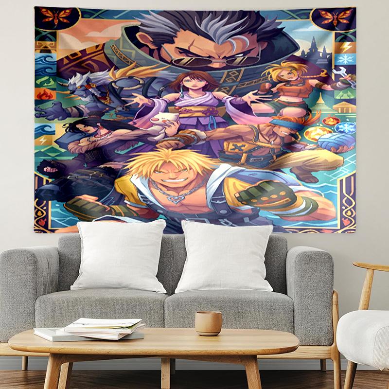Final Fantasy Print Tapestry, Lightweight Wall Hanging, for Bedroom, Dorm, Living Room, Home Art Decor, Birthday Christmas Gift for Friends