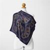 Twill Silk Scarf Woman Chain Print Square Scarves Wraps Bandana Small Hijab Foulards Lady Tie Headband Neckerchief 53CM