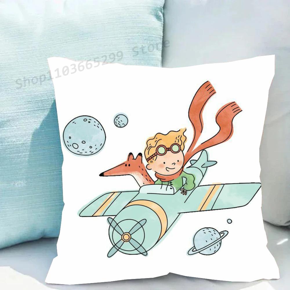 1 szt. Poszewka na poduszkę Mały Książę Skóra Brzoskwiniowa Kwadratowa Sypialnia Sofa Wypoczynek Komfortowa Poduszka Samochód Salon Dom Dekoracja