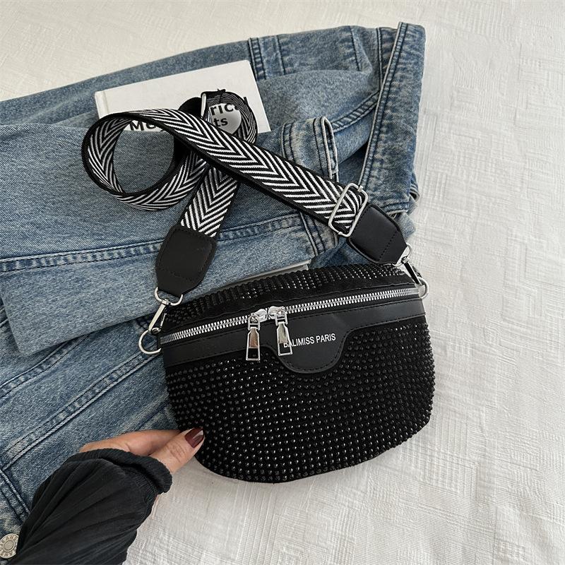 

Яркая ромбовидная сумка, модная сумка через плечо, сумка через плечо, женская универсальная трендовая сумка подмышкой чёрный