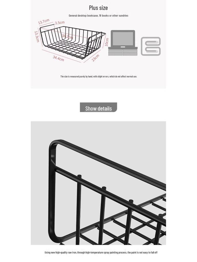 Under-Desk Hanging Storage Shelf for Dormitories