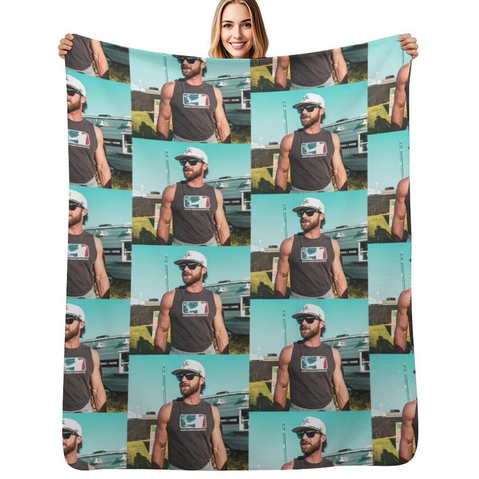Riley Green music Throw Blanket Men s Soft Warm Throw Blanket for Couch Size: 75*100cm, Weight: 230 GSM