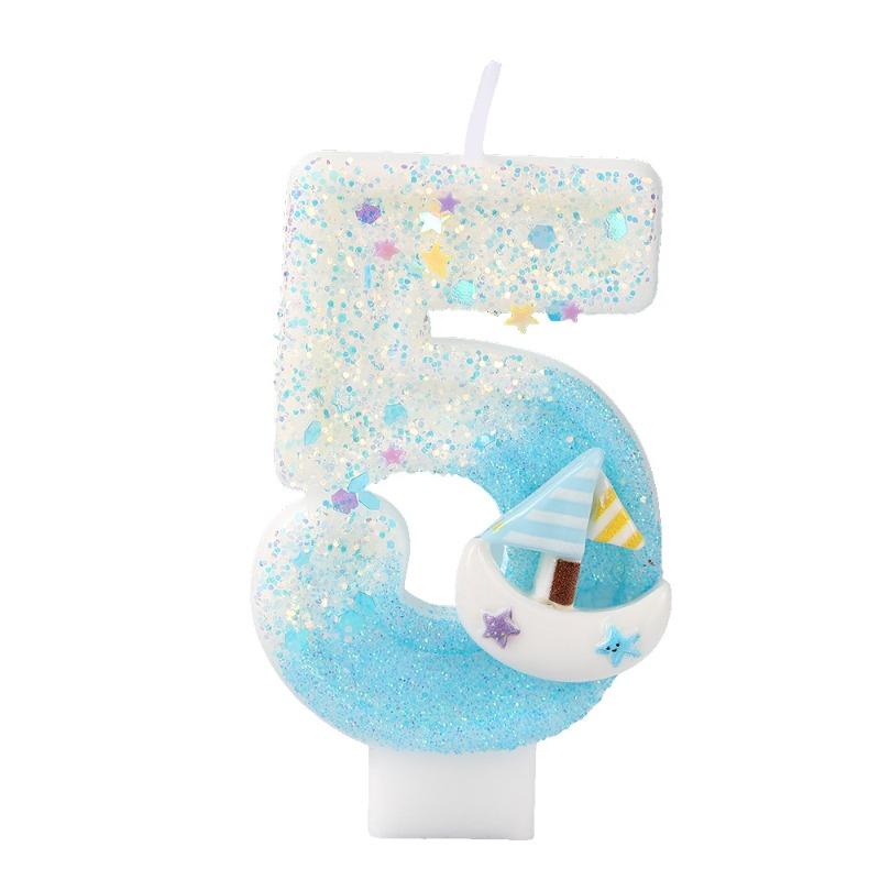 Smooth Sailing Ocean Series Digital Candles Handmade DIY with Small Boat Decoration Party Celebrating Creative Candles