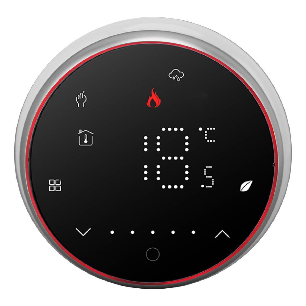 Smart Thermostat 1 Week Programmable LED Display Recessed Round Digital Thermostat AC95‑240V for Water Heating System