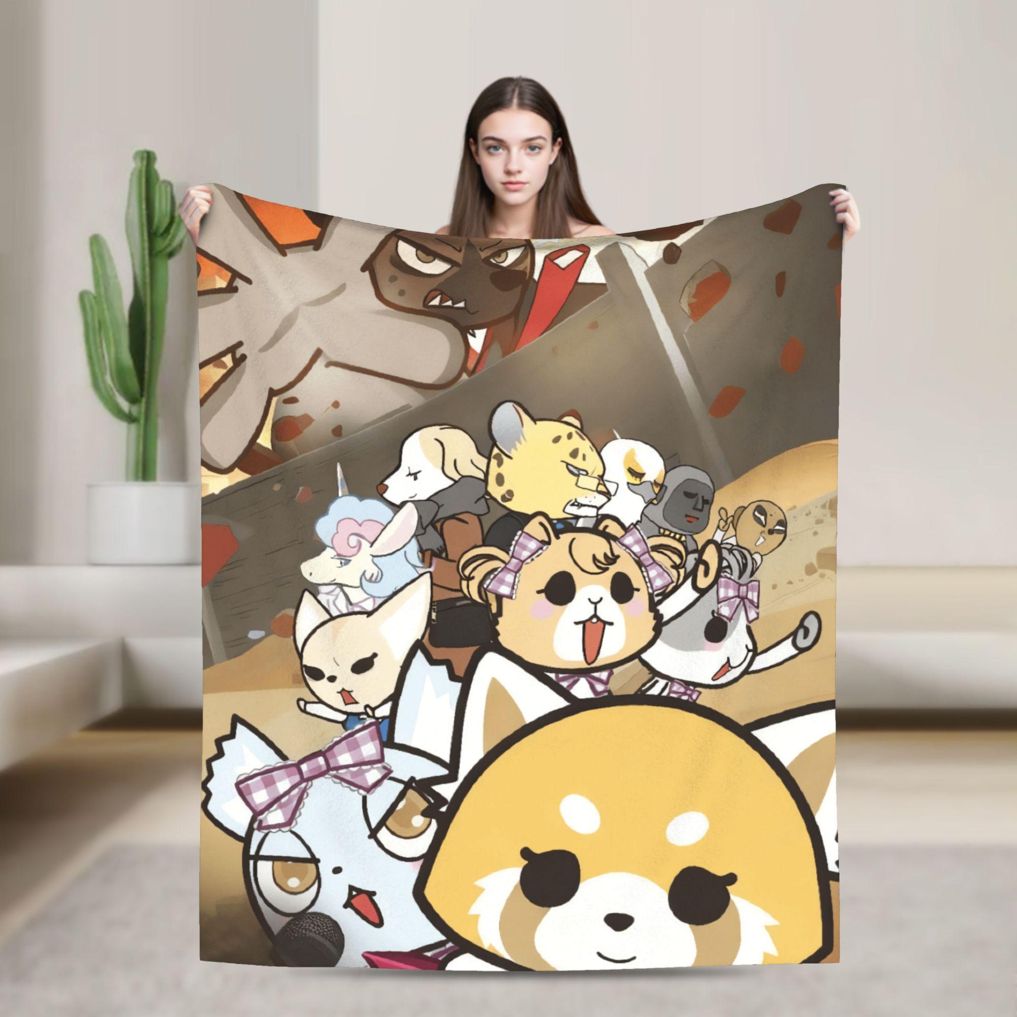 Aggretsuko Blanket Quality Super Soft Bedding Throws Winter Kids Home Decor Fluffy Bedspread 75x90cm