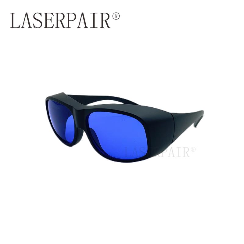Laser Safety Goggles Yellow Laser 585nm 595nm Protection Glasses with Frame 33 Eye Safety Protection (Blue,safety glasses) синий