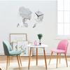 Acrylic Creative Mirror Wall Clock Mute Living Room Bedroom Sticker Personality Design Household Pointer Watch Home Decoration
