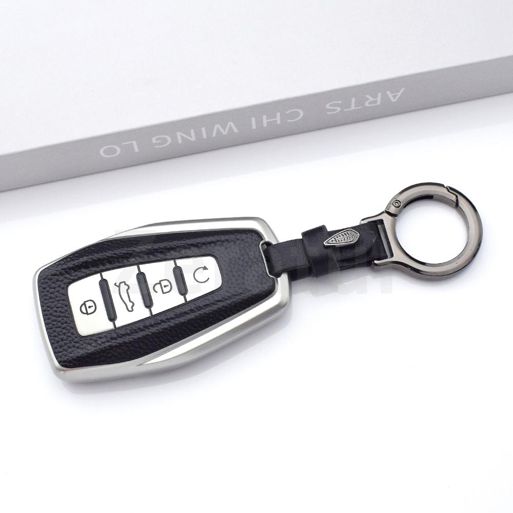 Leather Car Key Cover Case For Geely Coolray Atlas Boyue Nl3 Emgrand X7 Ex7 Suv Gt Gc9 Borui Car Shell Holder Bag Accessories