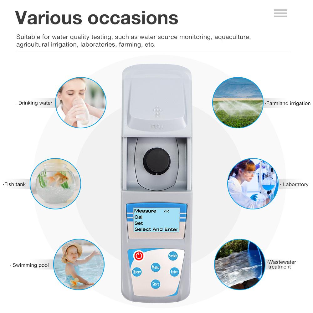 0-200NTU/1000NTU Digital Water Turbidity Meter Portable Handheld Turbidimeter Accuracy 0.5 Water Quality Tester