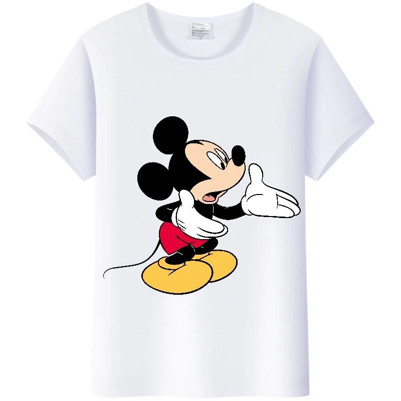 Cute Disney Cartoon Woman Tshirt Mickey Mouse Minnie Tops Friends Y2k Streetwear Blouses Plus Size Clothes Summer T-shirts