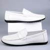 Men's Shoes Luxury Brand Business Leather Shoe Hollow Out Breathable Casual Shoes Moccasins Slip On Loafers Light Driving Shoes