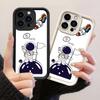 JT326 Lucky Astronauts Rocket for iPhone 17 16 15 14 Pro Max Samsung S26 S25 Ultra A17 A16 A07 A56 A06 Xiaomi 15T Redmi 15c Note 14 13 12 11 Soft Case