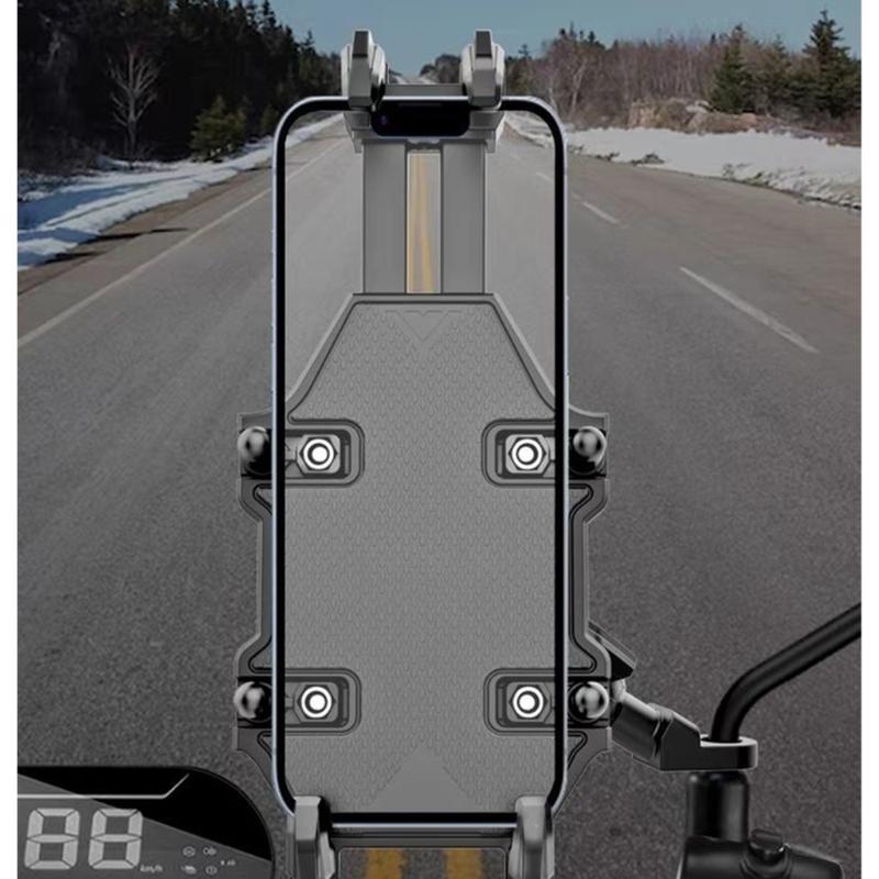 Motorcycle Phone Mount Holder Bike Phone Holder, Motorcycle Handlebar Cellphone Clamp,AntiShake Phone Mount