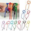 Nylon Braided Rope Bracelet for Couple Adjustable Length Wristchain Fashion Wristband Accessory for Men and Women