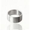 Copper-plated Silver-plated Wide-faced Plain Ring Ring for Women, Commuting Daily Style Simple Jewelry  Spring Popular Ring