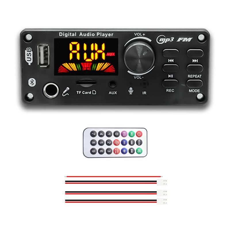 80W Bluetooth 5.0 MP3 Decoder Board 2x40W Stereo Audio Player USB TF FM AUX Mic Recording Karaoke DC 8V-24V Car HomeGood product