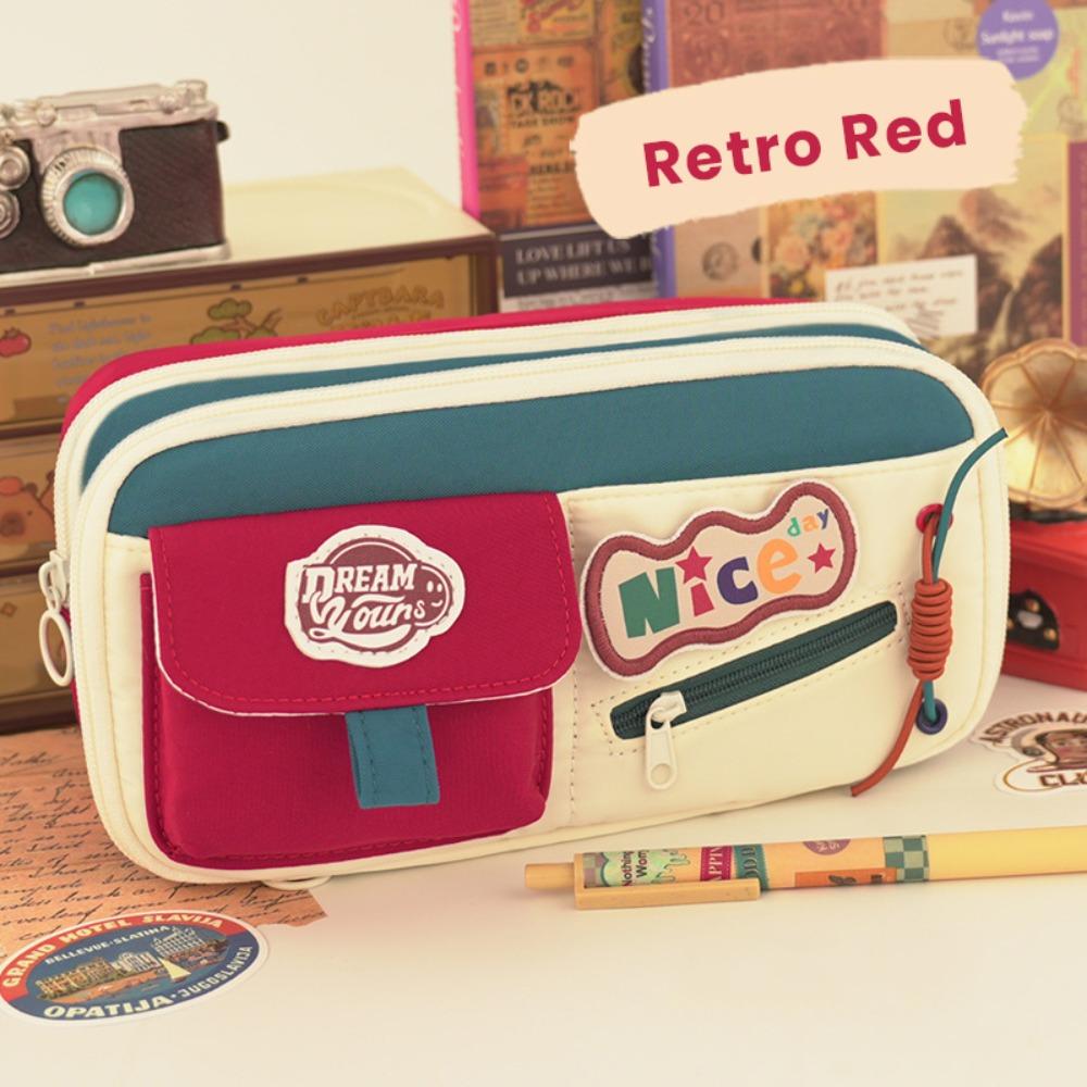 Oxford Cloth Pen Bag Multilayer Pen Box New Pencil Case  Gift