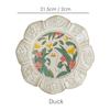 8.4inch Ceramic Dinner Plate Vintage Floral Cake Dessert Dishes Snack Plates Household Dinnerware For Coffee Shop