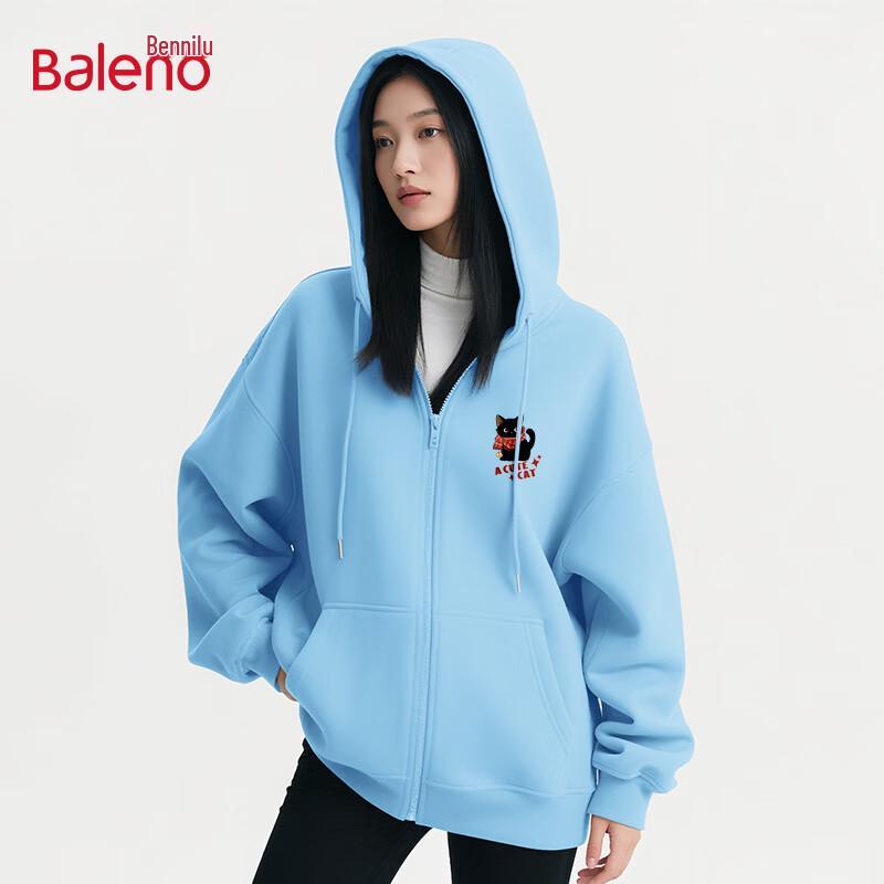 

Baleno Women s Scarf Kitty Graphic Hooded Cardigan Sweatshirt L