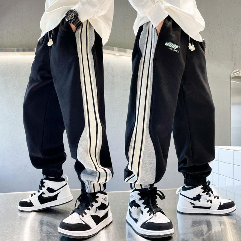 

Спортивные брюки для мальчиков на весну и осень, детские брюки средней и большой ростовки, модная детская одежда для мальчиков 120