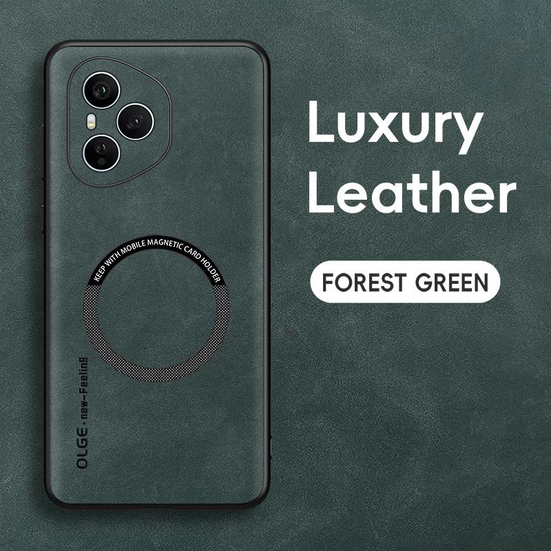 Classic Retro Leather Soft Case for Honor 400 300 200 100 90 80 70 60 Magic 7 6 5 4 3 Pro Lite Magnetic Wireless Charging Cover