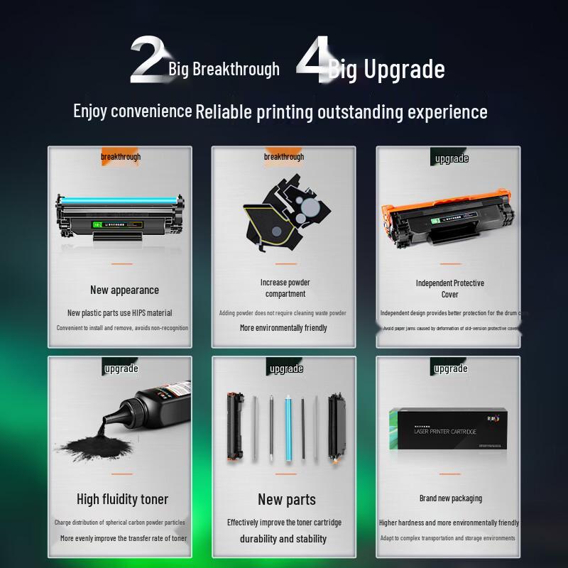Cai Ge Compatible HP CC388A/88A Black Toner Cartridge