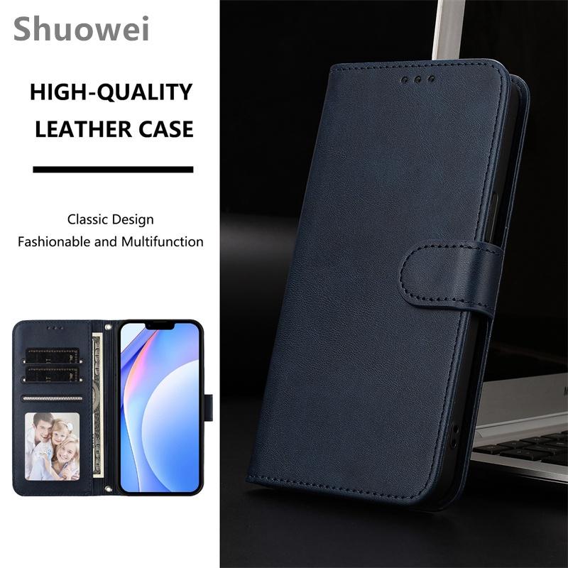 For OPPO A5 A5i A5X A15 A15S A35 A54 A55 A55S A74 A94 A95 Pro 2020 2021 4G 5G Flip Leather wallet Case Protection Card Holder Cover