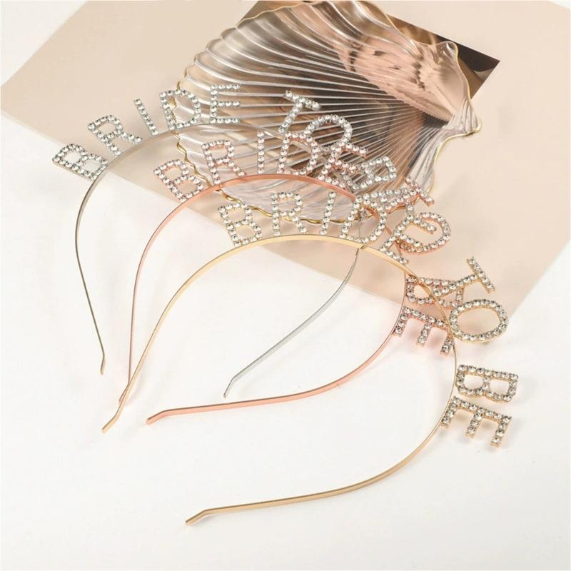 Sparkling Crystal Headpiece Bride to Be Crystal Tiaras for Pageant Proms Hair Jewelry with Elegant Rhinestones