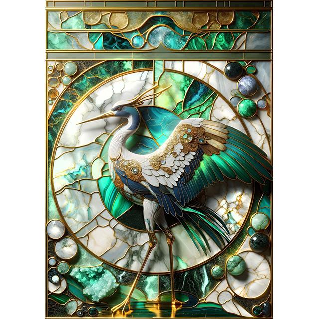 Fantasy Gorgeous Emerald Jewelry Gold Animal Prints Poster Canva Painting Modern Wall Art Picture Living Room Bedroom Home Decor