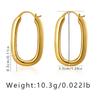 K Gold Plated Copper Geometric Simple Circle Hoop Earrings For Women