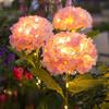 3head Hydrangea Light Solar Garden Light Outdoor Waterproof LED Flowers Stake Light Garden Pathway Backyard Landscape Decorate