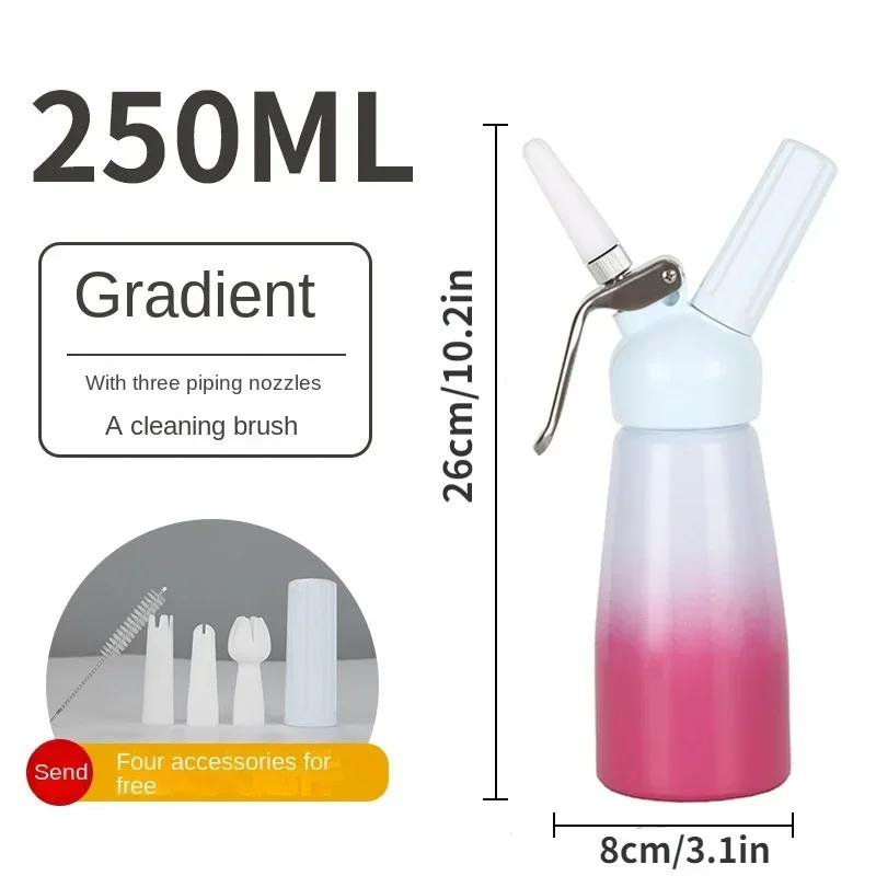 

250/500/1000ml Cake Whipped Cream Gun Dispenser Stirring Cake Piping Gun Squeeze Bottle Milk Tea coffee Dessert Decoration Tool