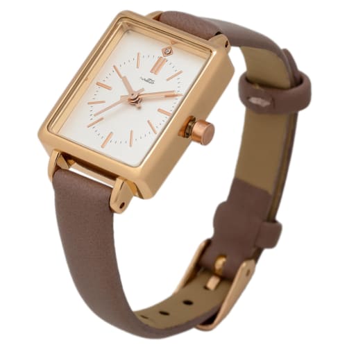 Fieldwork Women's Analog Watch with Leather Strap, Pink/Purple, GY075-3