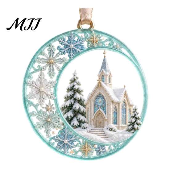 Seasonal Home Ornament Acrylic Christmas Tree Pendant, Decorative Hanging Ornament, Exquisite Winter Festival Gift Decorations for Garden Fireplace