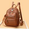 Soft Leather Backpack, Women's New Style, Simple and Casual Travel Commuting Backpack, Trendy and Fashionable, Large Capacity Shoulder Bag