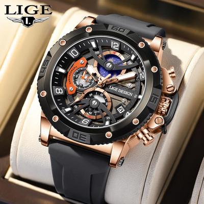 2025 New Men's Watch Fashion Casual Silicone Quartz Watch Luminous Waterproof Sports Men's Quartz Watch