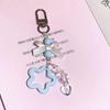 Acrylic Bows Keychain Pendant Multicolor Pentagrams Pendant Key Chains Fashionable Decoration for Phones Car Keys Bags