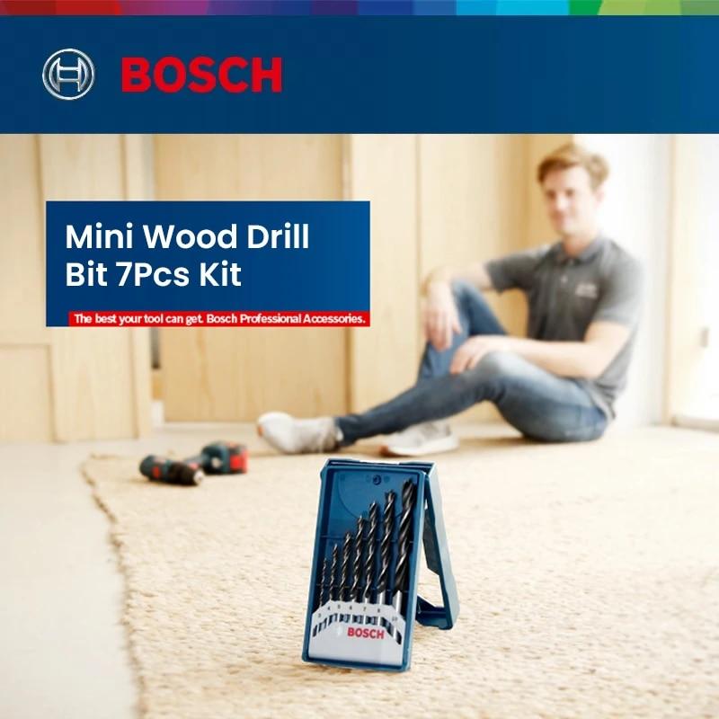 Bosch 7 In 1 Mini Woodwork Drill Bit 7pcs Bosch Professional Accessory Drill Bit Set 3-10mm Suitable For Softwood Hardwood