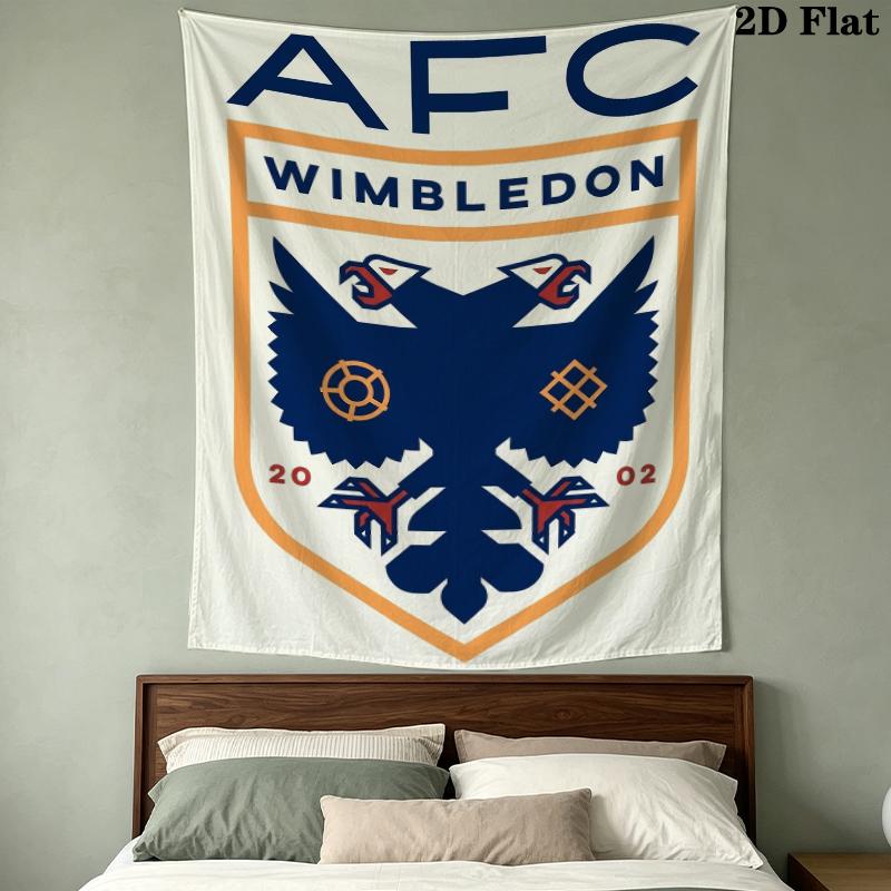 AFC Wimbledon Wandteppich Ästhetisches Wandbehang Gedruckter Stoffdecke Dekorative Wandteppiche für Schlafzimmer Wohnzimmer Heimdekoration