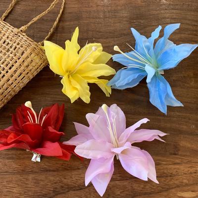 Böhmischer Einzigartiger Blumenförmiger Großer Haarclip Künstliche Lilie Haarspangen Haarschmuck Haarornamente