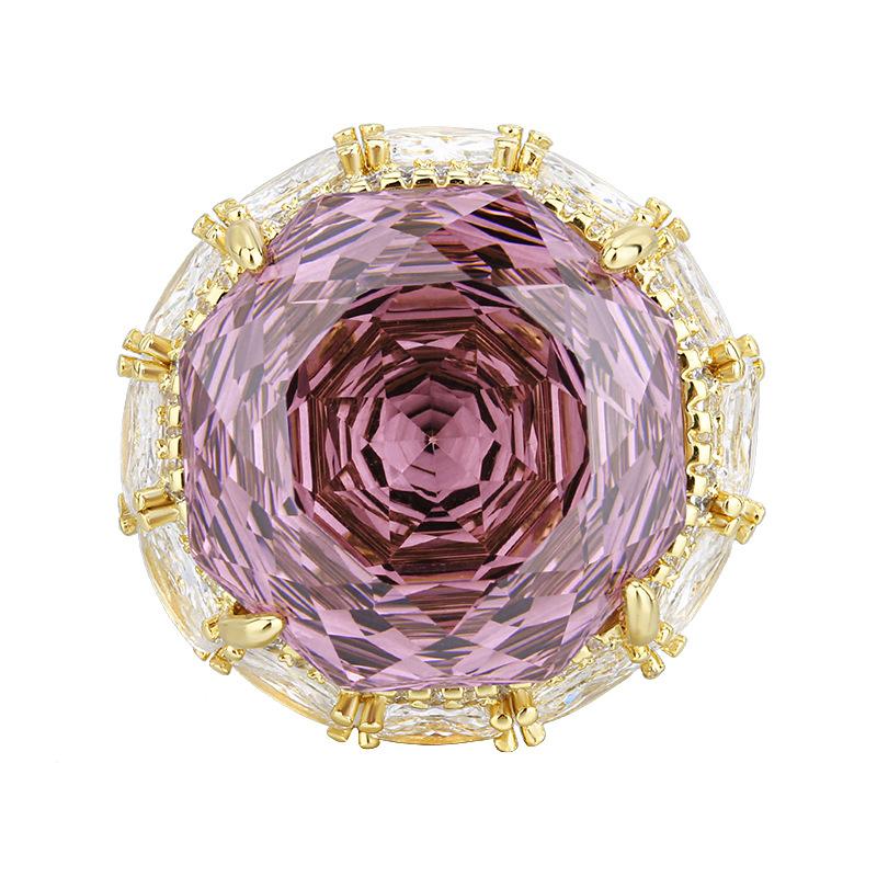 Popular Jewelry Copper Bottom Gold-Plated Rose Cut Temperament Light Luxury Gold Suit Women 18-16M