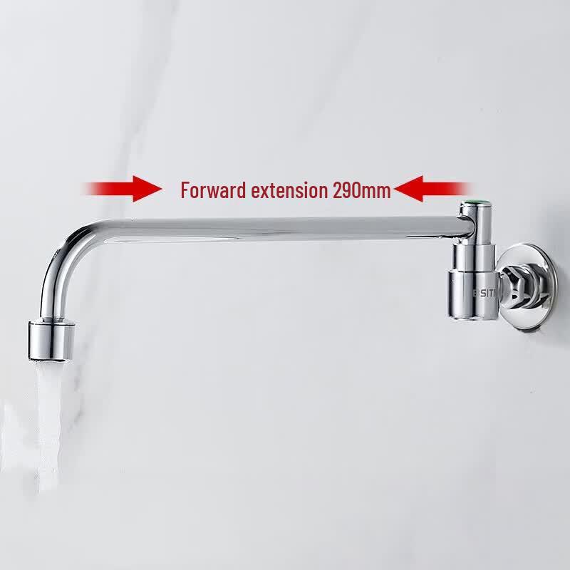 Qiao Xiuyiao Wall-Mounted Copper Kitchen Faucet